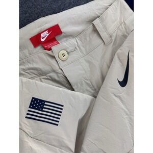 Nike Shorts Mens Size 38 USA Olympic Flag Swoosh Sports Outdoor 812246-201 Beige